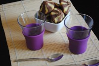 Copos de café com base em silicone em Roxo